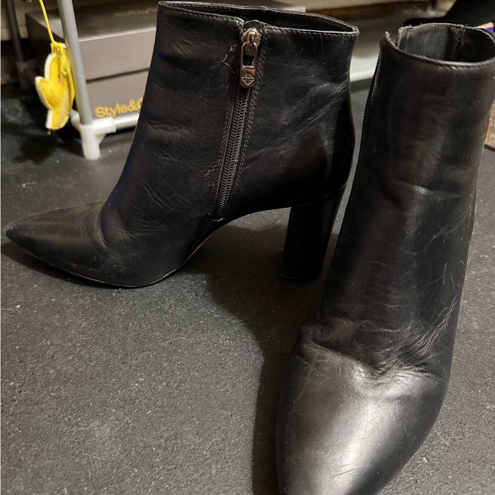 ANTONIO MELANI Black Heeled Booties